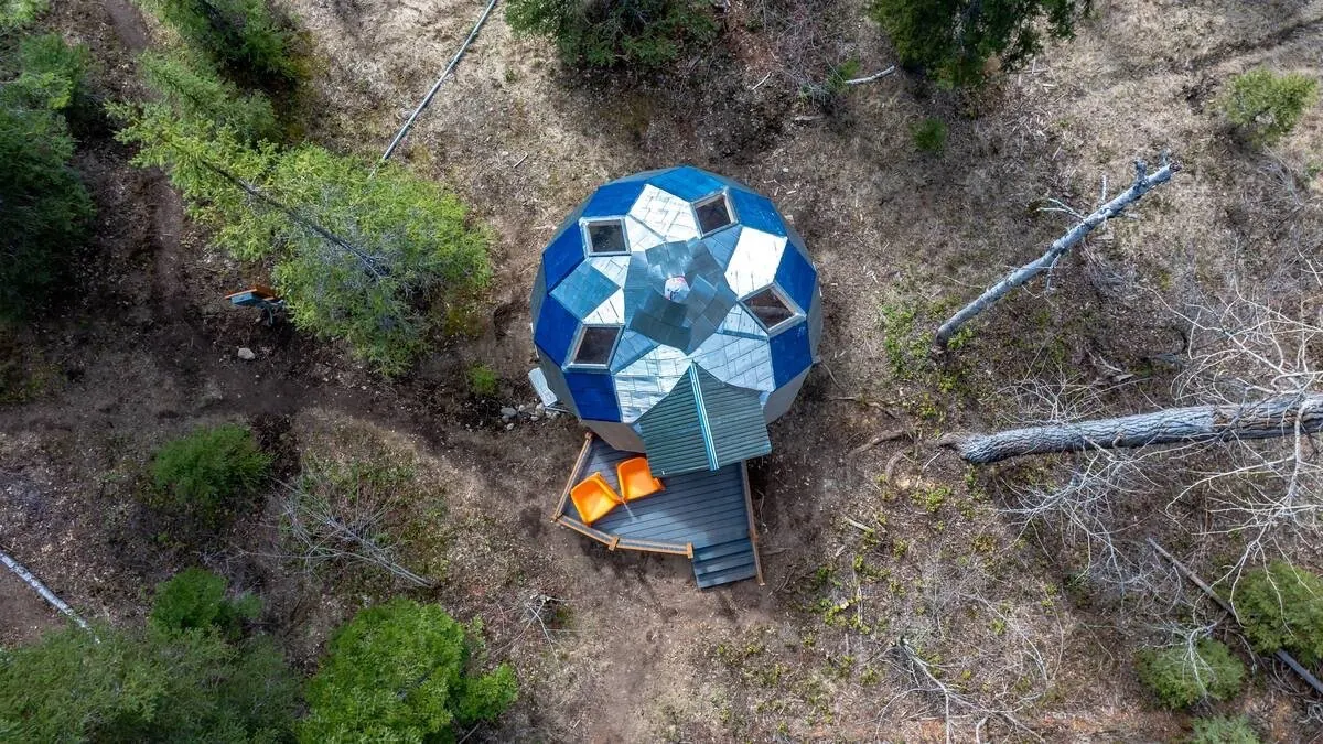 Aerial view of Havu Zome in the forest